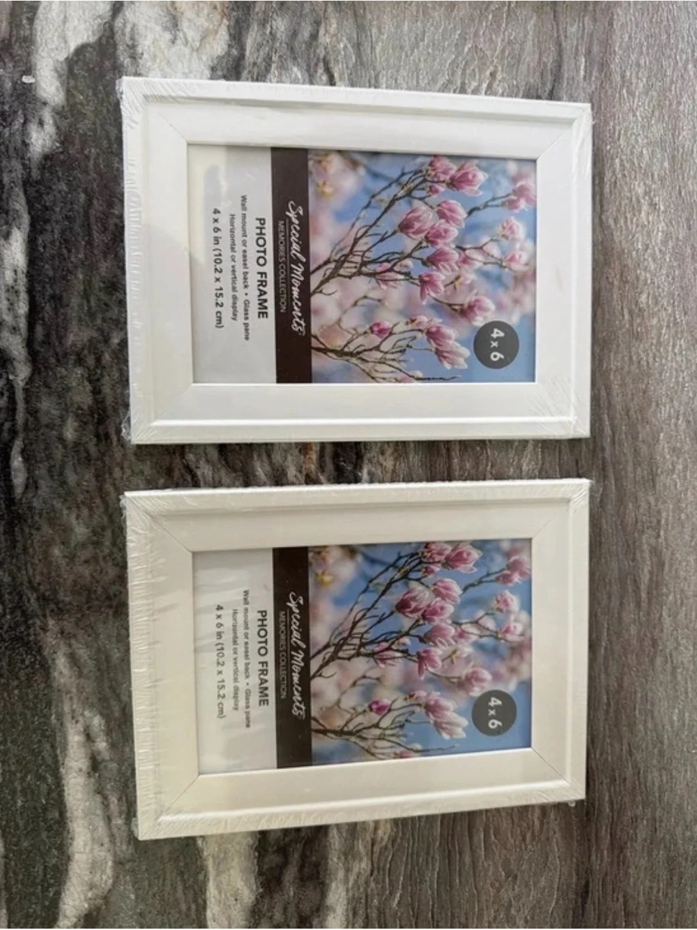 Special Moments White Twin 4x6 Picture Frames - Set of 2